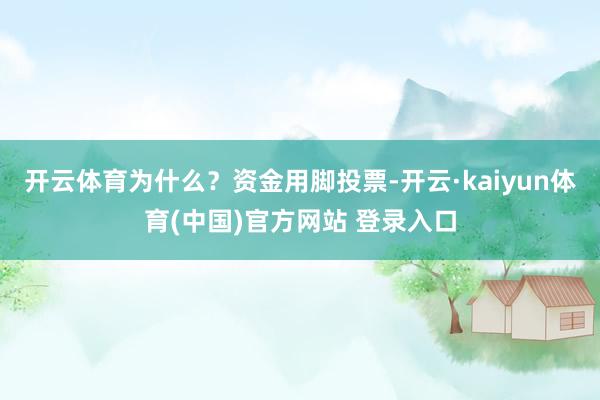 开云体育为什么？资金用脚投票-开云·kaiyun体育(中国)官方网站 登录入口